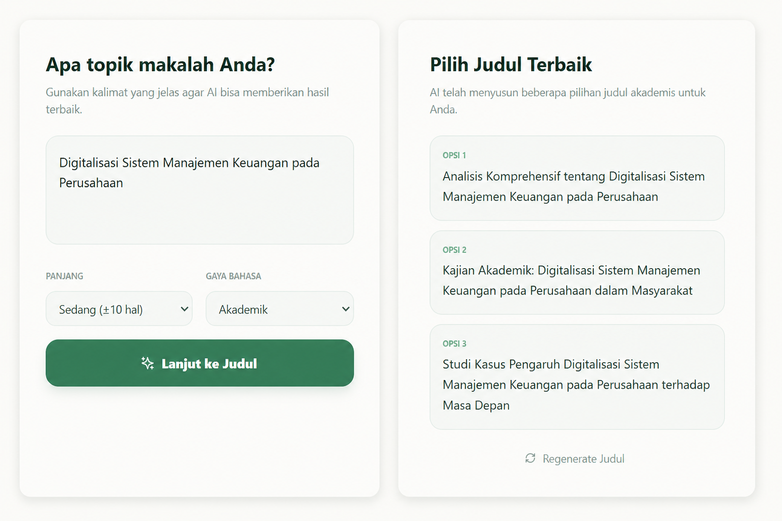 Pilih Topik & Judul Makalify